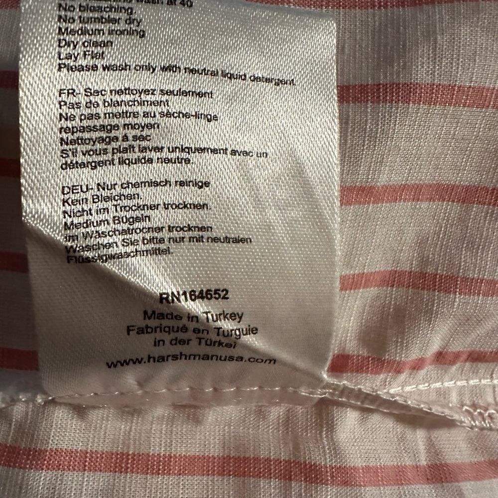 Nwt Harshman Alize Flutter Sleeve Top In White/Ro… - image 8